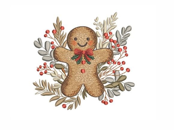 Christmas Cookie Gingerbread Embroidery