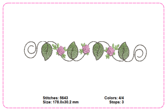 Floral Leaf Border
