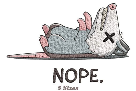 Funny Nope Opossum: A Playful Design That Actually Stitches Well