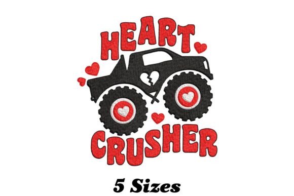 Heart Crusher Embroidery Design