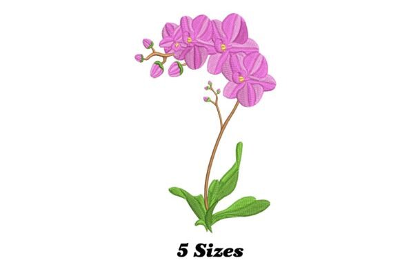Lovely Orchid Flower: A Thoughtful Embroidery Choice for Meaningful Gifts