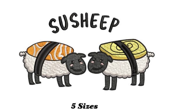 Susheep Sushi Sheep: A Playful Embroidery Gem for Personalized Gifts